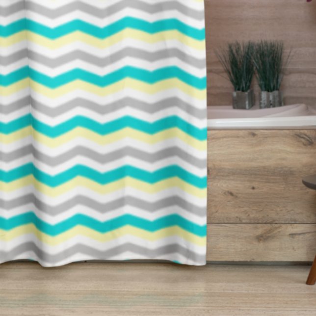 Rideaux De Douche Motif coloré Chevron (Créateur téléchargé)
