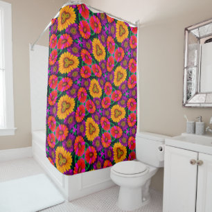 Rideaux De Douche Motif coloré Daisy Bouquet