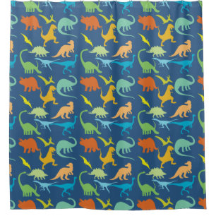 Rideaux De Douche Motif coloré de dinosaure