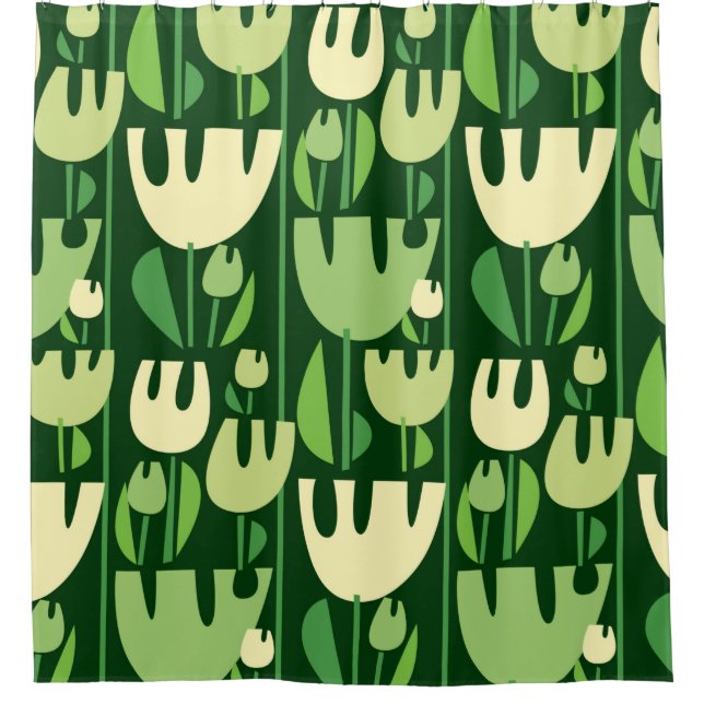 Rideaux De Douche Motif couleur tulipe transparent (Devant)