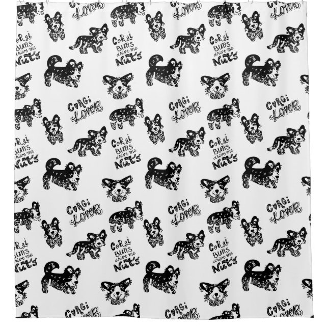 Rideaux De Douche Motif Cute Corgi (Devant)