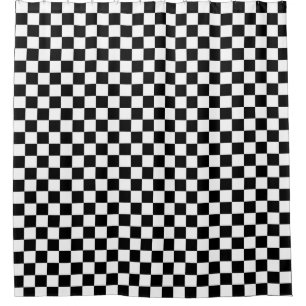 Rideaux De Douche Motif damier noir et blanc