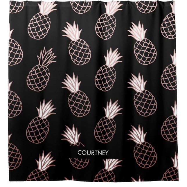 Rideaux De Douche Motif d'ananas mignon (Devant)