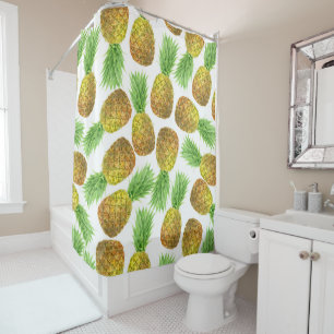 Rideaux De Douche Motif d'aquarelle ananas