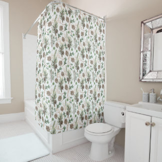 Rideaux De Douche Motif d'aquarelle de Noël