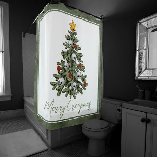 Rideaux De Douche Motif d'arbre classique Bold Kelly Green Christm