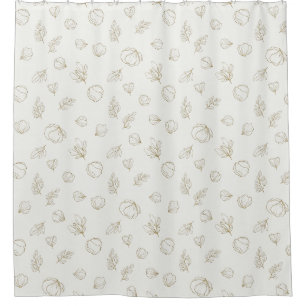 Rideaux De Douche Motif d'art botanique minimal en ligne (3)