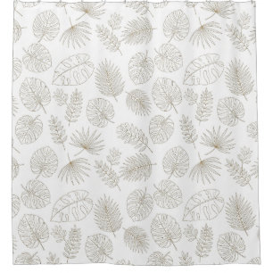 Rideaux De Douche Motif d'art botanique minimal en ligne (5)