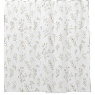 Rideaux De Douche Motif d'art botanique minimal en ligne (9)