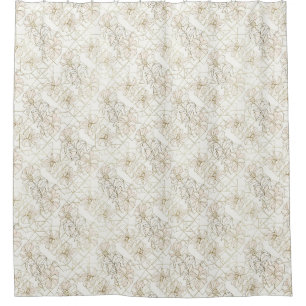 Rideaux De Douche Motif d'art botanique minimaliste en ligne (1)