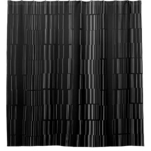 Rideaux De Douche Motif de bande de style noir/blanc
