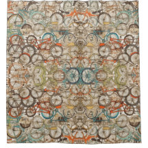 Motif de bicyclette vintage coloré - Art cycliste
