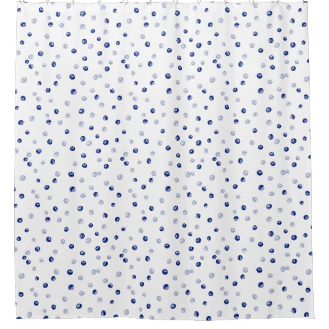Rideaux De Douche Motif de bleuets éparpillés (Devant)