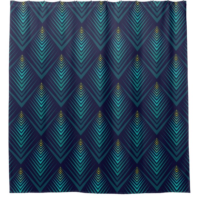 Rideaux De Douche Motif de bord Jagged (Devant)