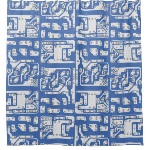Rideaux De Douche Motif de carte de circuit