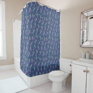 Rideaux De Douche Motif de champs Lavender dans violet