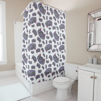 Rideaux De Douche Motif de chat Alien