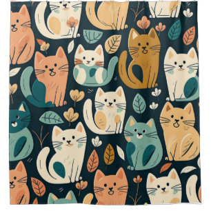 Rideaux De Douche Motif de chat Artsy