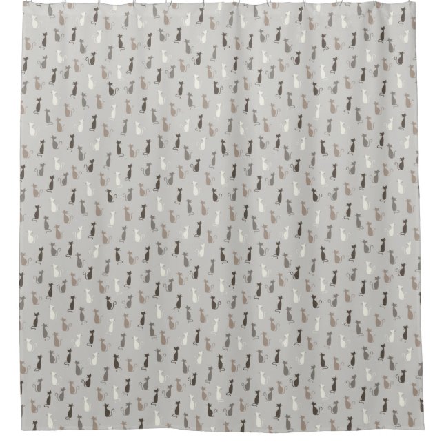 Rideaux De Douche Motif de chats (Devant)