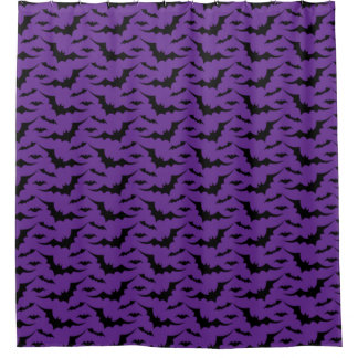 Rideaux De Douche Motif de chauve-souris violet
