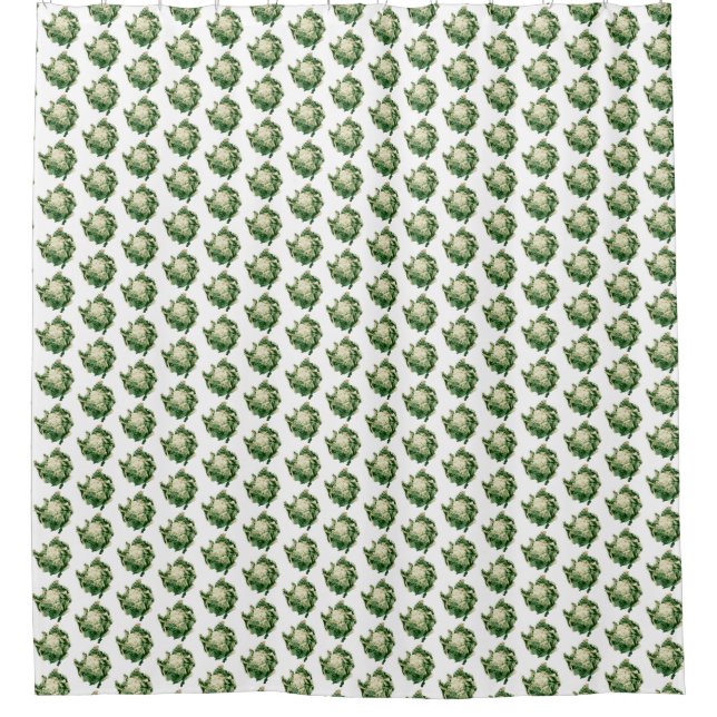Rideaux De Douche Motif de chou-fleur (Devant)