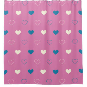 Rideaux De Douche Motif de cœur simple et mignon