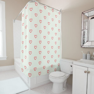 Rideaux De Douche Motif de cœurs rouges, Mignon, Amour