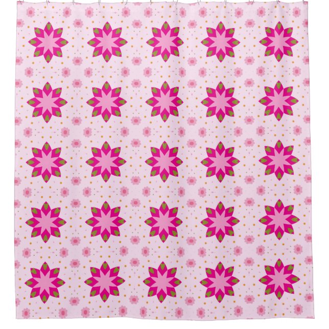 Rideaux De Douche Motif de confettis de fleurs (Devant)