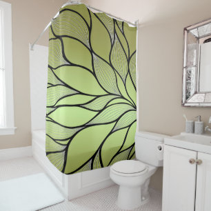 Rideaux De Douche Motif de congé créatif vert magnifique
