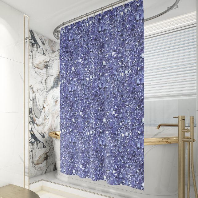 Rideaux De Douche Motif de cristal de quartz améthyste (Créateur téléchargé)