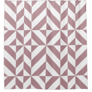 Rideaux De Douche Motif de cube géométrique mauve foncé