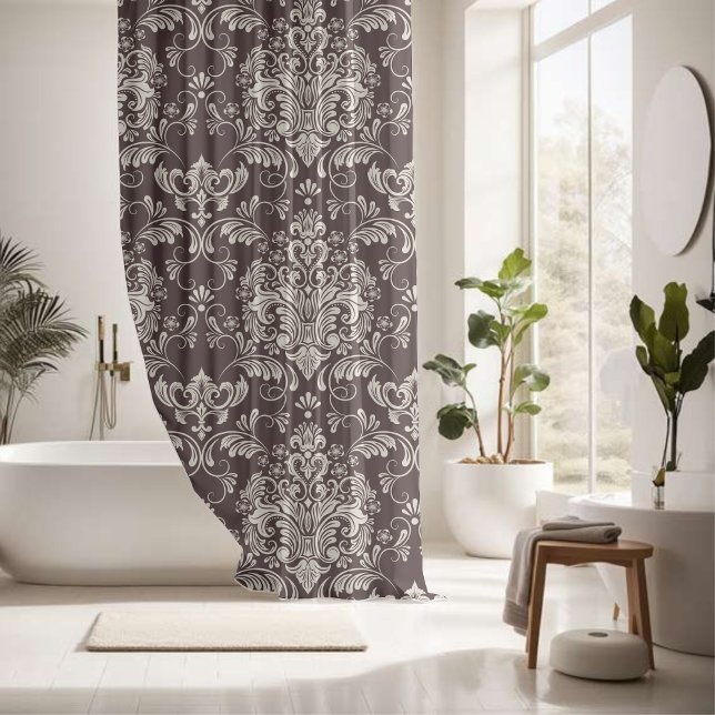 Rideaux De Douche Motif de Damas intemporel (Créateur téléchargé)