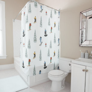 Rideaux De Douche Motif de descente d'hiver