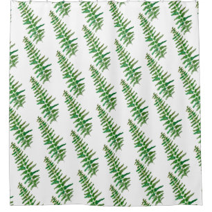 Rideaux De Douche Motif de feuille de fern botanique