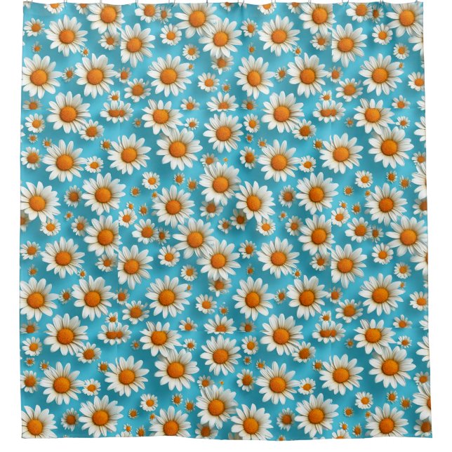 Rideaux De Douche Motif de fleur de marguerite (Devant)
