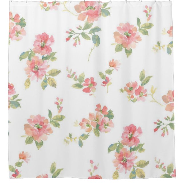 Rideaux De Douche Motif de fleurs (Devant)