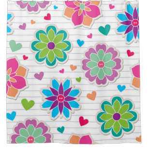 Rideaux De Douche Motif de fleurs