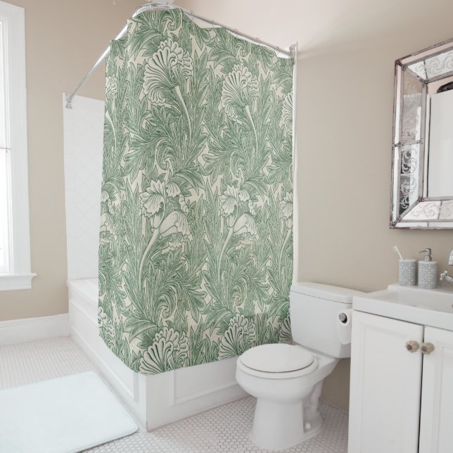 Rideaux De Douche Motif de fleurs, William Morris (En situation)