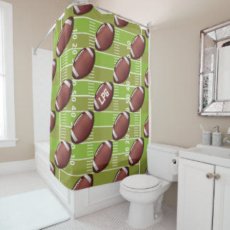 Rideaux De Douche Motif de football personnalisé sur le terrain de s