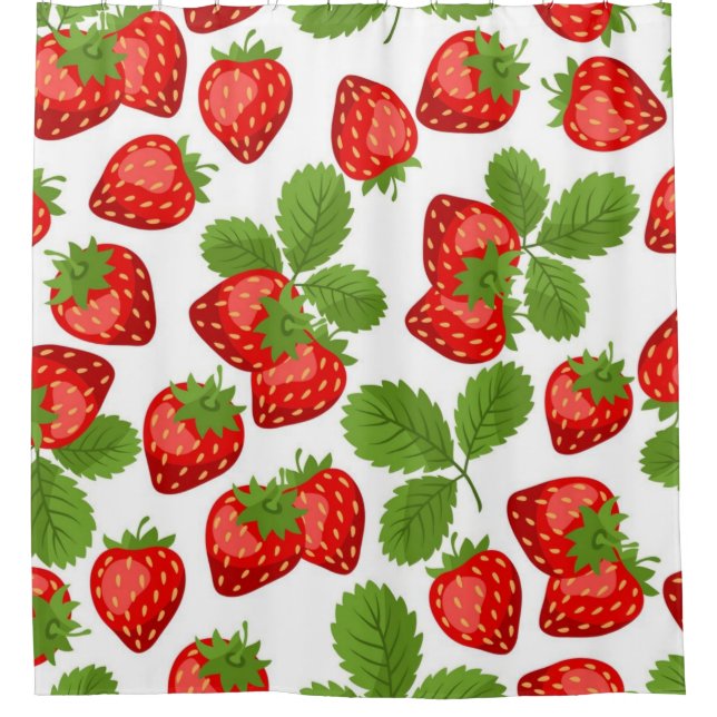 Rideaux De Douche Motif de fraises (Devant)