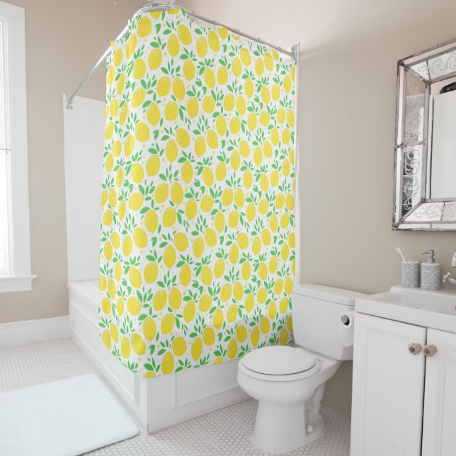 Rideaux De Douche Motif DE FRUITS FRAIS LEMON (En situation)