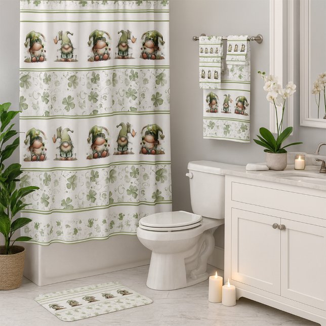 Rideaux De Douche Motif de gnome pour la Saint-Patrick  (Créateur téléchargé)
