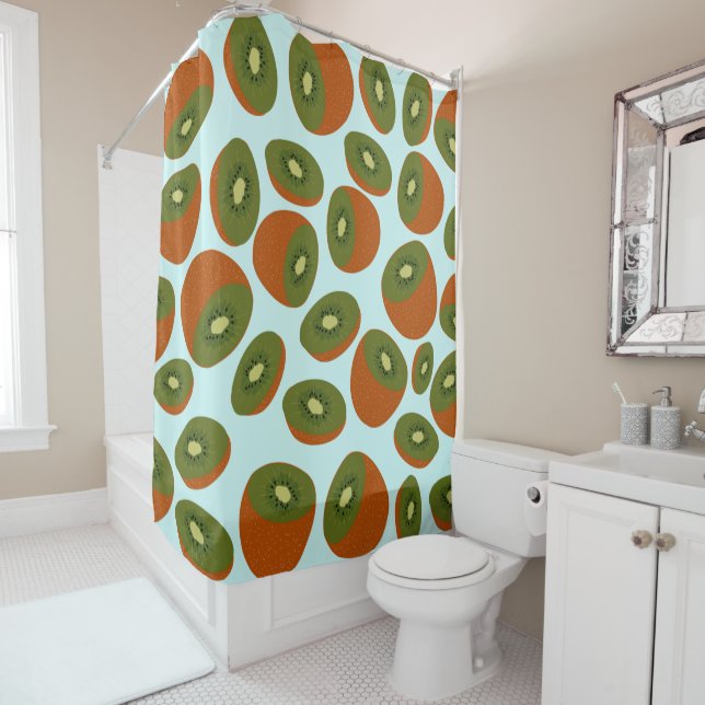 Rideaux De Douche Motif de Kiwifruit (En situation)