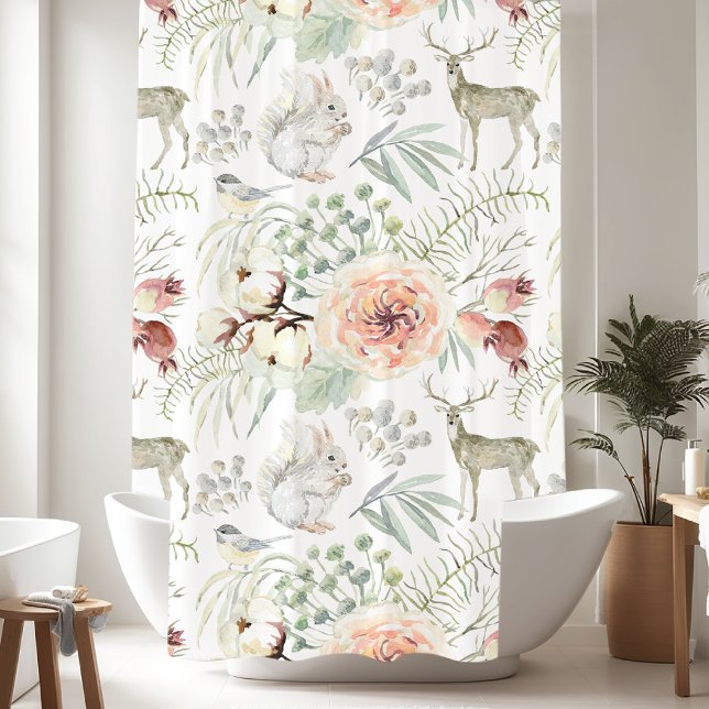 Rideaux De Douche Motif de la faune de la forêt naturelle (Créateur téléchargé)
