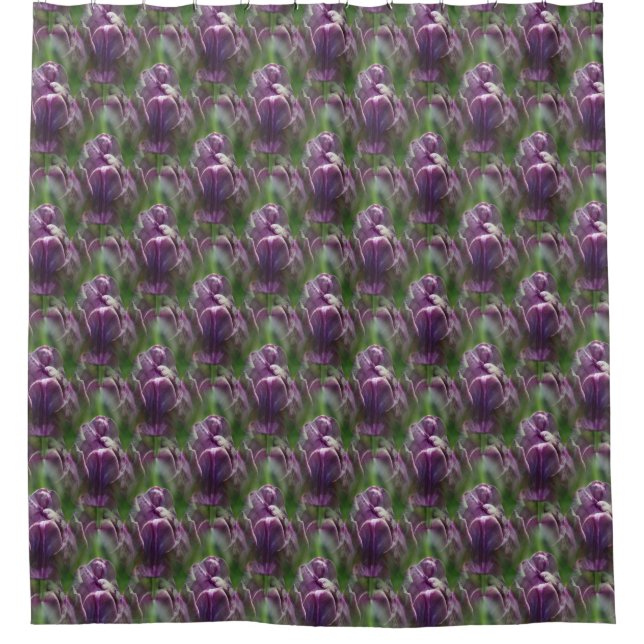 Rideaux De Douche Motif de la nature des fleurs de tulipe violet (Devant)