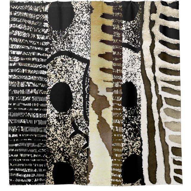 Rideaux De Douche Motif de la tribu Abstraite africaine de la Jungle (Devant)