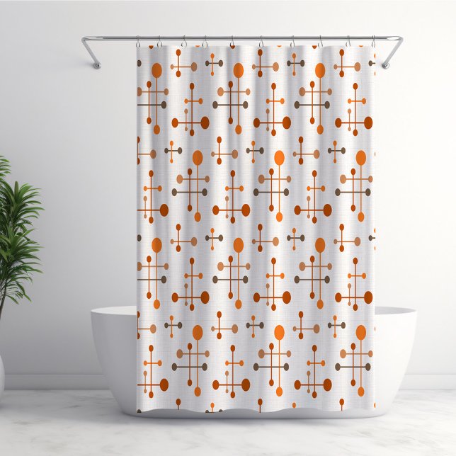 Rideaux De Douche Motif de l'ère atomique du milieu du siècle 36 Ora (Créateur téléchargé)