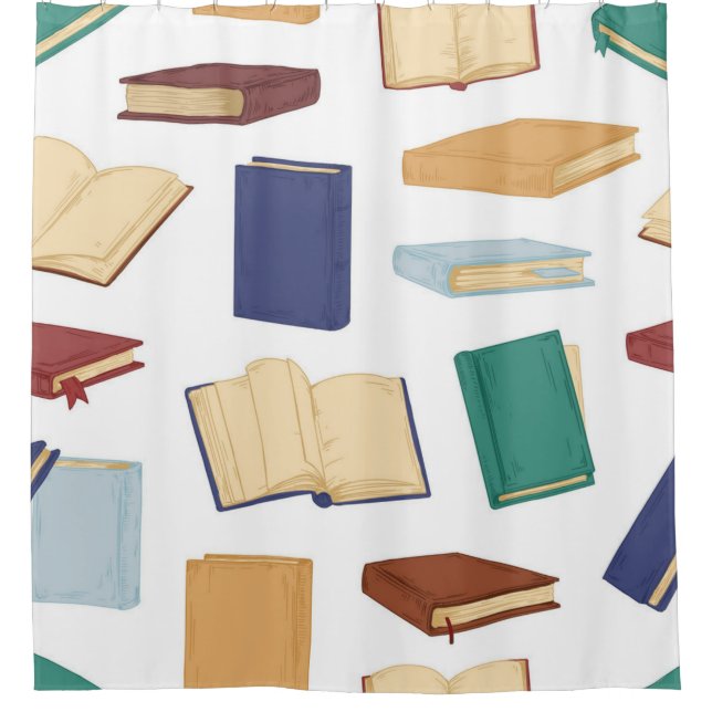 Rideaux De Douche Motif de livre (Devant)