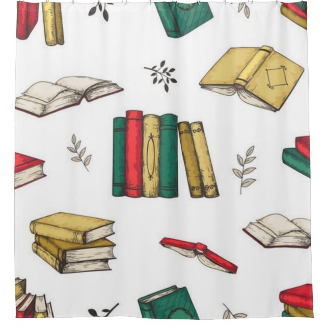 Rideaux De Douche Motif de livre (Devant)