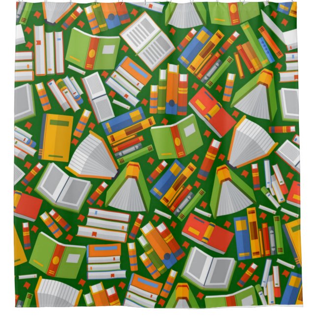 Rideaux De Douche Motif de livre (Devant)